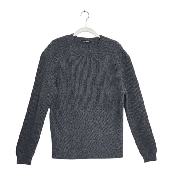 Brett Johnson Men's Italian Merino Cashmere Blend CrewNeck Sweater in Gray- Sz L - Picture 1 of 6